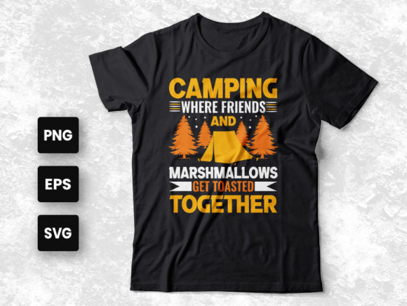 Camping Beer T-shirt Design Graphics and Print Templates Review