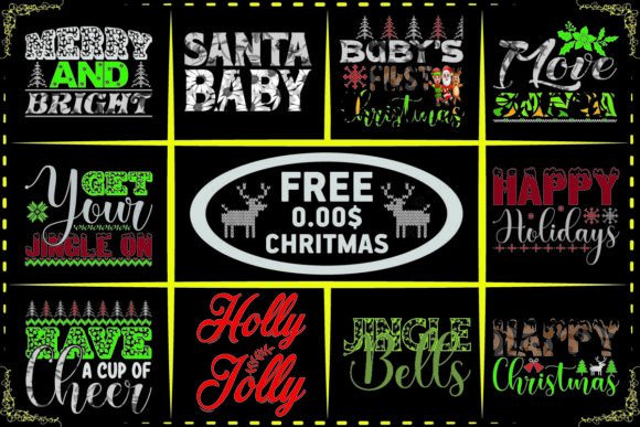 Christmas T-Shirt Bundle: Graphics for T-Shirt Designs
