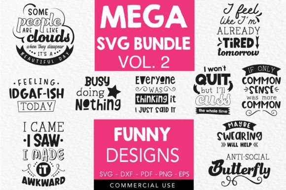Funny Quotes SVG Bundle Vol. 2 Graphics and Illustrations Review