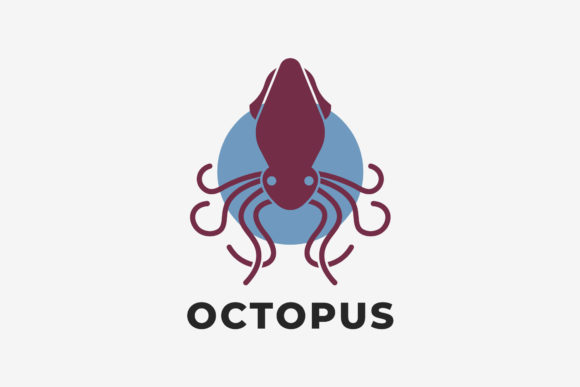 Octopus Animal Logo Vector Design for Logos and Graphics