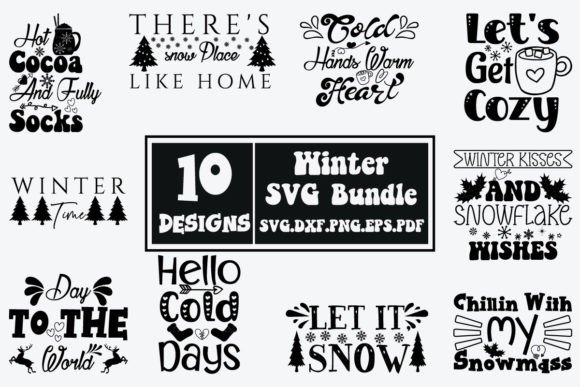 Winter SVG Bundle, Christmas Svg, Funny Graphics & Print Templates