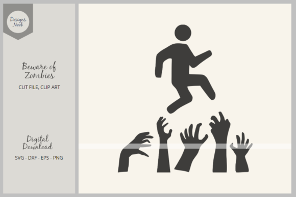 Zombie Sign SVG, Zombie Hands Svg, Funny Graphics and Illustrations